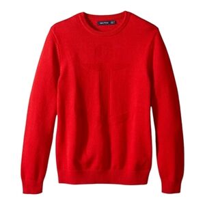 Nautica Men's 2XL Iconic Knit Anchor Sweater Crew Neck Long Sleeve Red